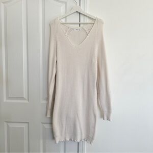 Mango Jumper Dress White